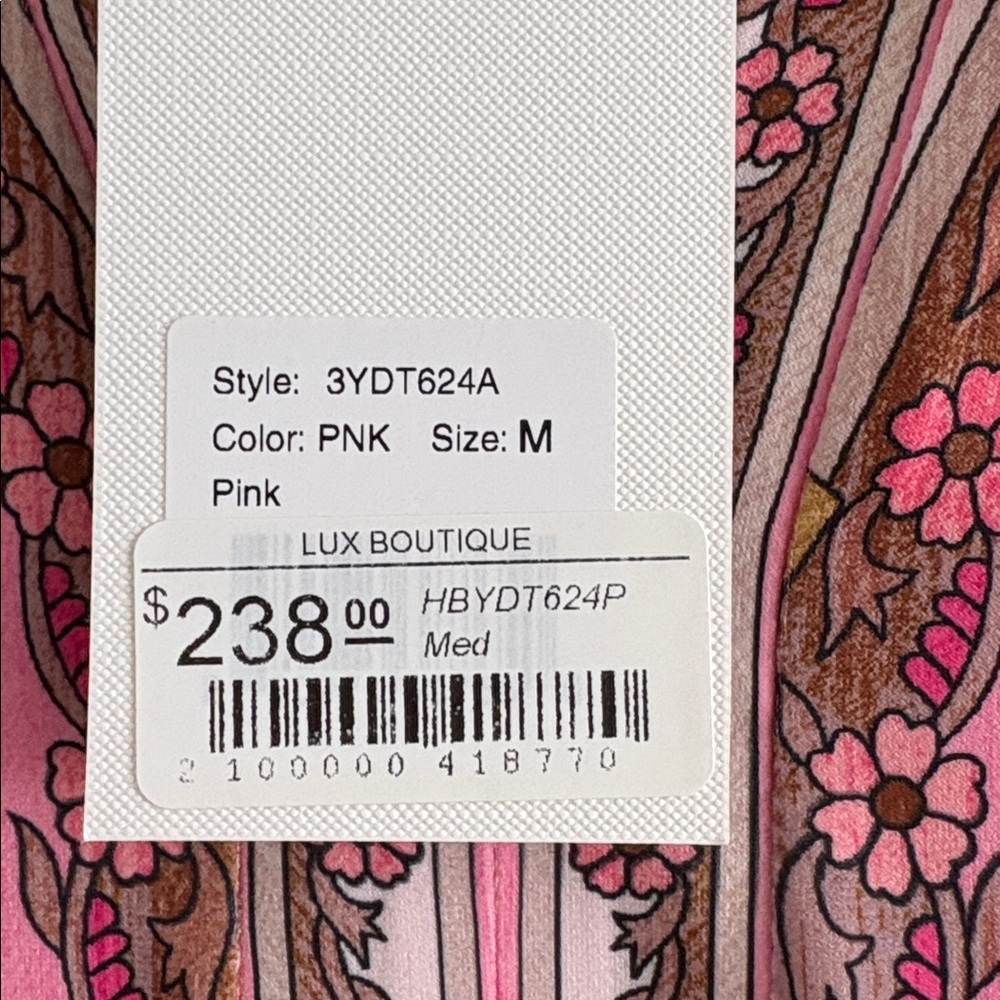 NWT Derby Hale Bob Gabriella Hersey Print Dress Sz M - Picture 2 of 9